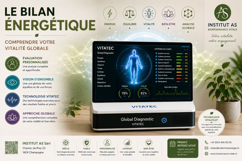 Bilan énergétique réalisé avec la technologie Vitatec à l'Institut AS à Champagne.