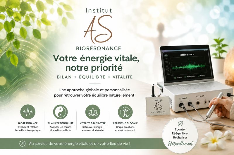 Bilan énergétique personnalisé et accompagnement en biorésonance à l'Institut AS à Champagne dans le canton de Vaud.