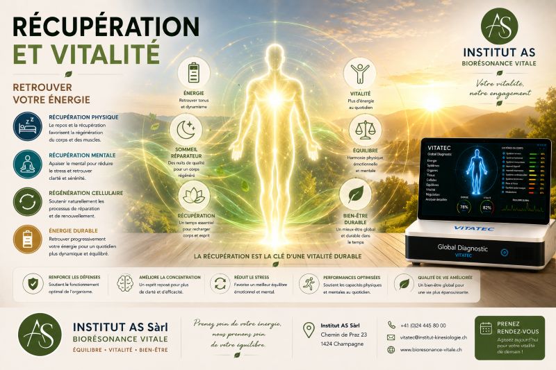 Illustration représentant la récupération, la vitalité et le retour progressif de l'énergie.